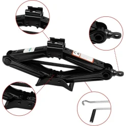 CRIC A PANTOGRAFO FORBICE IDRAULICO SOLLEVATORE AUTO FAMILIARE PICKUP 2000KG NERO