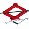 CRIC CRICK A PANTOGRAFO PER AUTO CAMION CARAVAN SOLLEVAMENTO DA 1,5T 1500KG RED