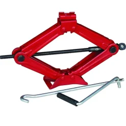 CRIC CRICK A PANTOGRAFO PER AUTO CAMION CARAVAN SOLLEVAMENTO DA 1,5T 1500KG RED