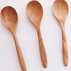 CUCCHIAINI IN LEGNO NATURALE SET 96PZ PER CAFFÈ DESSERT GELATO DOLCI MIELE ECO