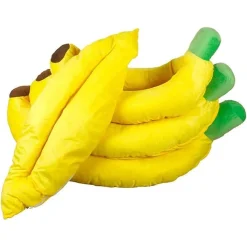 CUCCIA BANANA LETTO MORBIDO PER GATTO CANE CUSCINO INVERNO PELUCHE NIDO 85X45CM