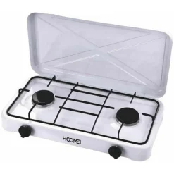 CUCINA A GAS FORNELLO PIANO COTTURA DOPPIO 2 FUOCHI PER USO INTERNO ED ESTERNO