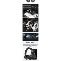 CUFFIE AURICOLARI BLUETOOTH STEREO SUPER BASS WIRELESS RADIO MP3 PIEGHEVOLI Q-69