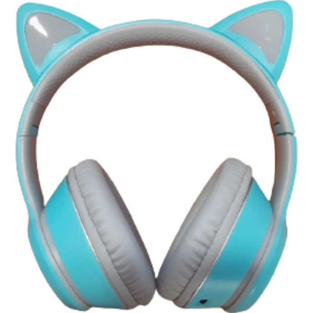 CUFFIE AURICOLARI WIRELESS/CABLATE ORECCHIE GATTO RICARICABILI BLUETOOTH Q-EM50