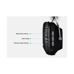 CUFFIE BLUETOOTH SENZA FILI CON CAVO JACK PER PC SMARTPHONE MUSICA MAXTECH CU-BT004