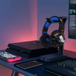 CUFFIE CABLATE STEREO CON MICROFONO JACK USB LUCI RGB LED GAMING FILM PC GM6066