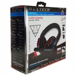 CUFFIE DA GIOCO GAMING HEADSET CON MICROFONO COMPATIBILE PER PS4/PC MAXTECH CU-PS03