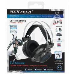 CUFFIE GAMING PC CON FILO CU-PS06 EVO 7.1 SURROUND COMPATIBILE PS4 PS5 MICROFONO