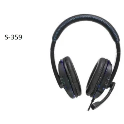 CUFFIE GIOCO GAMING OVER-EAR STEREO PORTA USB LUCI LED RGB PER PC PS3 PS4 S-359