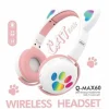 CUFFIE LED WIRELESS CON ORECCHIE DA GATTO CON 7 COLORI DI LUCE BLUETOOTH Q-MAX60