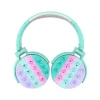 CUFFIE POPIT BAMBINI WIRELESS RADIO BLUETOOTH 5.0 PIEGHEVOLE SD USB AZZURRO
