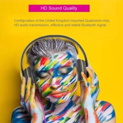 CUFFIE Q-317 SENZA FILI STEREO WIRELESS RICARICABILI USB BLUETOOTH PIEGHEVOLI