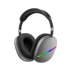 CUFFIE Q-MAX10 STEREO WIRELESS RICARICABILI USB BLUETOOTH CON 7 LUCI LED COLORATE