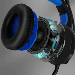 CUFFIE STEREO CABLATE MICROFONO JACK 3,5MM USB LED RGB GAMING FILM PER PC GM6060