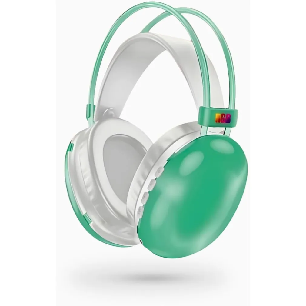 CUFFIE WIRELESS RICARICABILE BLUETOOTH V5.3 LUCI RGB LED AURICOLARE MUSICA PC SMARTPHONE