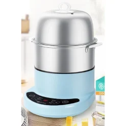 CUOCI UOVA AL VAPORE BOLLITORE ELETTRICO 350W FORNELLO CUOCIUOVA 12 UOVA TX-8405