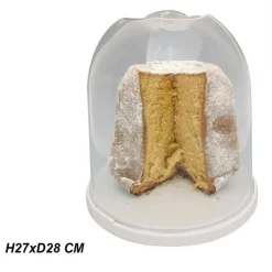 CUPOLA COPRI PANDORO H27 PORTA DOLCI NATALE CHIUSURA SALVAFRESCHEZZA TRASPARENTE