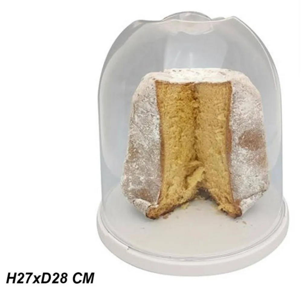 CUPOLA COPRI PANDORO H27 PORTA DOLCI NATALE CHIUSURA SALVAFRESCHEZZA TRASPARENTE