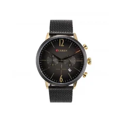 CURREN OROLOGIO AL QUARZO UOMO IN ACCIAIO IMPERMEABILE CALENDARIO SPORTIVO 8313