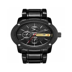 CURREN OROLOGIO AL QUARZO DA UOMO STILE SPORTIVO/MILITARE IN ACCIAIO DATA NERO