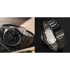 CURREN OROLOGIO DA POLSO UOMO ACCIAIO INOX ANALOGICO QUARZO QUADRANTE NERO