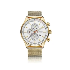 CURREN UOMO ANALOGICO OROLOGIO AL QUARZO DI LUSSOCINTURINO LEGA WATER RESISTANT