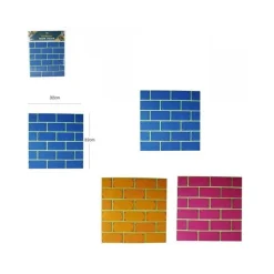 3D PIASTRELLA MATTONELLA ADESIVO DA PARETE MURO PANNELLO 30X30CM 64384