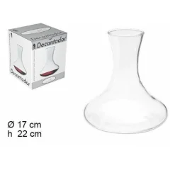 DECANTER PER VINO IN VETRO AERATORE SOMMELIER ENOTECA RISTORANTE 17X22CM 054093