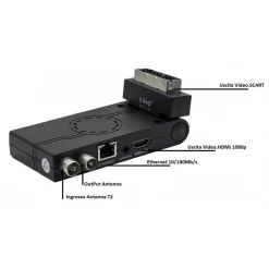 DECODER DIGITALE TERRESTRE DVB-T2 SCART CON HDMI FULL HD CON CODEC H.265 T2755