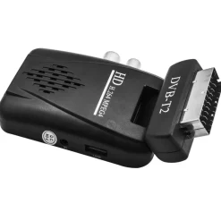 DECODER MINI DIGITALE TERRESTRE SCART DVB-T2 180° USB HDMI PRESA SCART HD