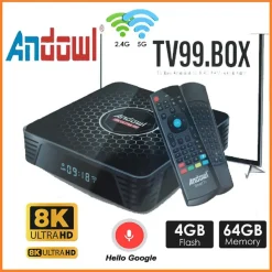 DECODER TV BOX ANDROID 12 SMART TV 99 4GB RAM 64 GB ROM ULTRA HD 8K MEDIA PLAYER