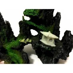 DECORAZIONE PER ACQUARIO PAESAGGIO ROCCIA MONTAGNA RESINA PESCI ACQUA ORNAMENTO