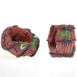 DECORAZIONE PER ACQUARIO BARILE RELITTO GROTTA RESINA PESCI ACQUA ORNAMENTO