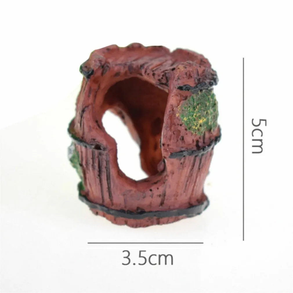 DECORAZIONE PER ACQUARIO BARILE RELITTO GROTTA RESINA PESCI ACQUA ORNAMENTO