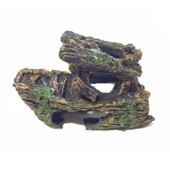 DECORAZIONE PER ACQUARIO RELITTO NAVE IMBARCAZIONE RESINA PESCI ACQUA ORNAMENTO