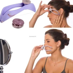 DEPILATORE EPILATORE DONNA RIMUOVI PELI VISO ROLLER A MOLLA FILO ARABO SLIQUE