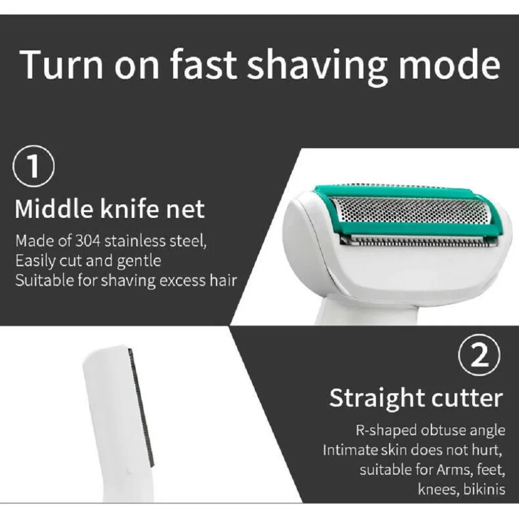 DEPILATORE 5IN1 EPILATORE ELETTRICO DONNA BATTERIA TESTINE INTERCAMBIABILI V-720