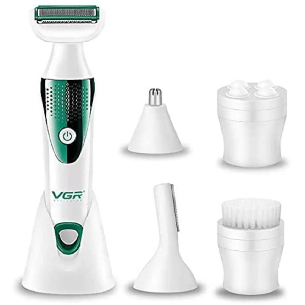 DEPILATORE 5IN1 EPILATORE ELETTRICO DONNA BATTERIA TESTINE INTERCAMBIABILI V-720