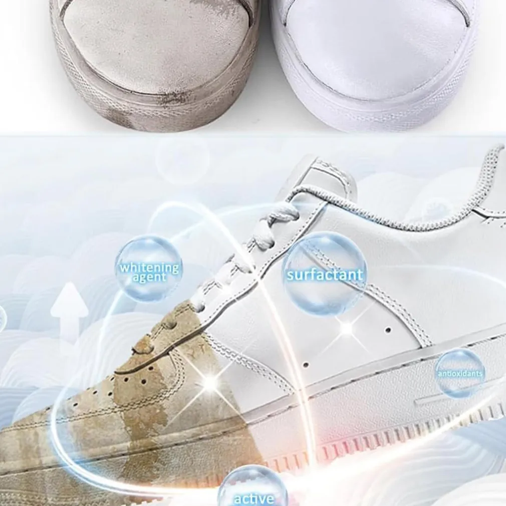 DETERGENTE PER SCARPE BIANCHE CREMA SMACCHIANTE PULIZIA E RIMOZIONE MACCHIE 330G