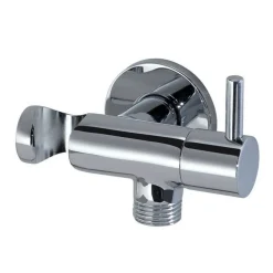 DEVIATORE CON SUPPORTO IN OTTONE PER RUBINETTO ACCESSORIO BAGNO DOCCIA CROMATO TONDO 59505