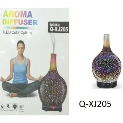 DIFFUSORE PER AROMATERAPIA AD ULTRASUONI UMIDIFICATORE 120ML Q-XJ205 7 COLORI LED