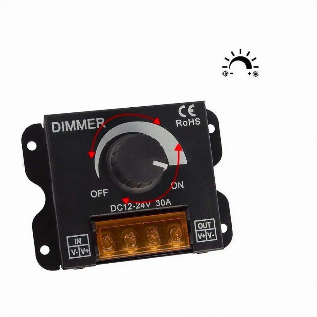 DIMMER PER LUCI LED MONOCOLORE INTERRUTTORE CONTROLLER MANOPOLA 12-24V DM-12-24V