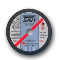 DISCO MOLA PER TAGLIO FERRO METALLO SMERIGLIATRICE 115 X 1 X 22 INOX SAIT