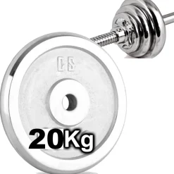 DISCO OLIMPICO IN ACCIAIO PIASTRA PESI PER BILANCIERE MANUBRI DA 20 KG PALESTRA