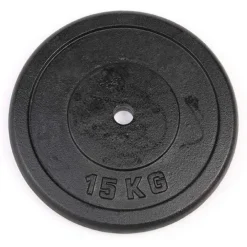 DISCO PER MANUBRI PESI PIASTRE BILANCIERE GHISA FORO 25MM DA 15KG DISCHI FITNESS