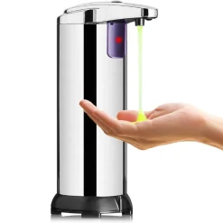 DISPENSER DI SAPONE LIQUIDO AUTOMATICO CON SENSORE EROGATORE SAPONE MANI BAGNO 59385