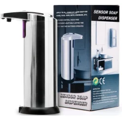 DISPENSER DI SAPONE LIQUIDO AUTOMATICO CON SENSORE EROGATORE SAPONE MANI BAGNO 59385
