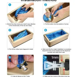 DISPENSER DISTRIBUTORE PORTATILE AUTOMATICO COPRISCARPE SALVA SCARPE MONOUSO