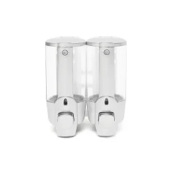 DISPENSER DOPPIO EROGATORE SAPONE MANUALE DOSATORE PROFESSIONALE A MURO 700 ML