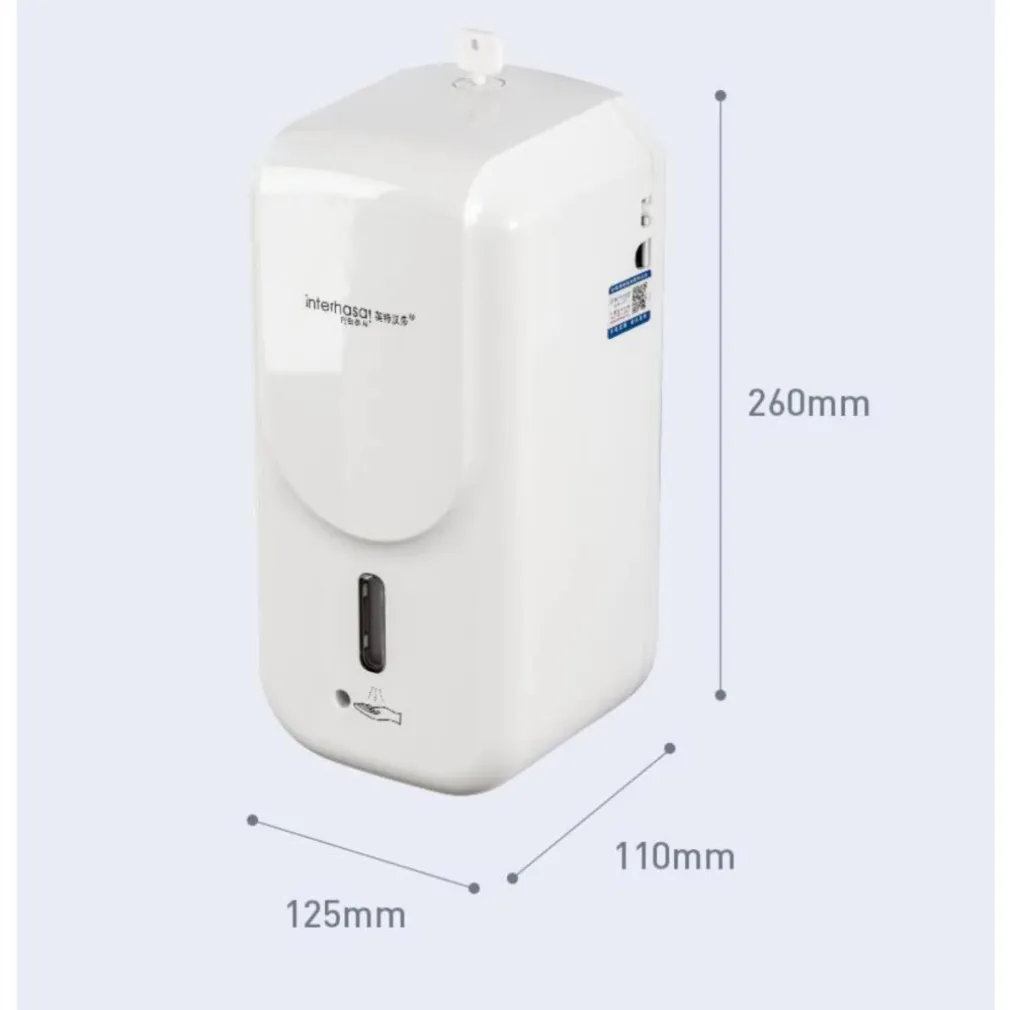 DISPENSER EROGATORE DOSATORE SAPONE AUTOMATICO INFRAROSSI CON FOTOCELLULA 1000ML